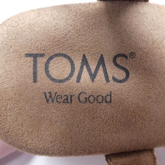 Toms Noelani Tan Open Toe Platform Wedge Heel Sandals - Picture 12 of 13